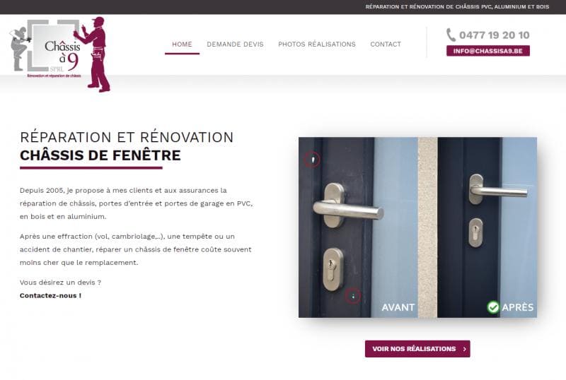 Un site internet vitrine et responsive pour Châssis à 9