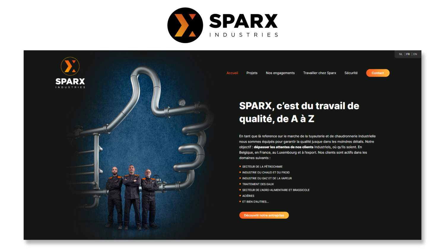 Site internet de Sparx Industries