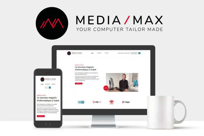 Site internet du magasin d'informatique aubelois Media Max