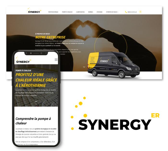 Design du site internet Synergy ER à Liège