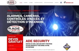 Site internet pour ADE Security
