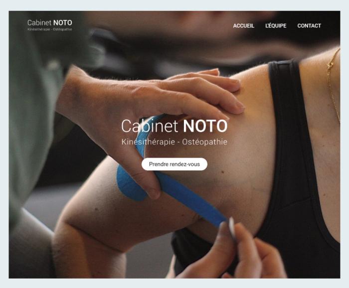 Site internet avec rendez-vous en ligne pour le cabinet Noto à Liège