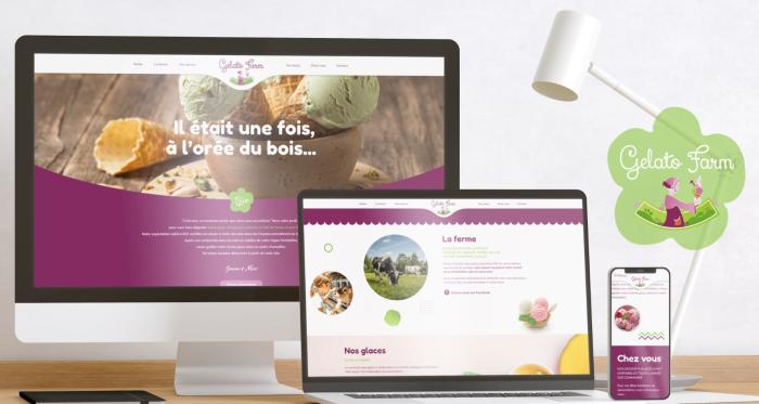 Webdesign du site internet responsive de Gelato Farm