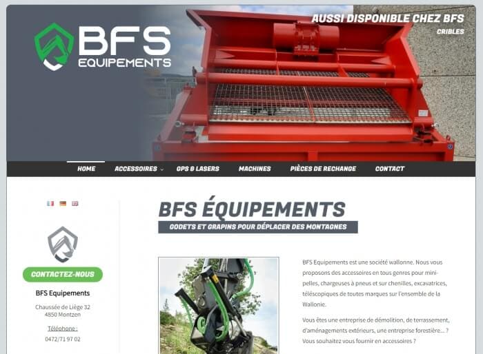 Site vitrine pour BFS Equipements