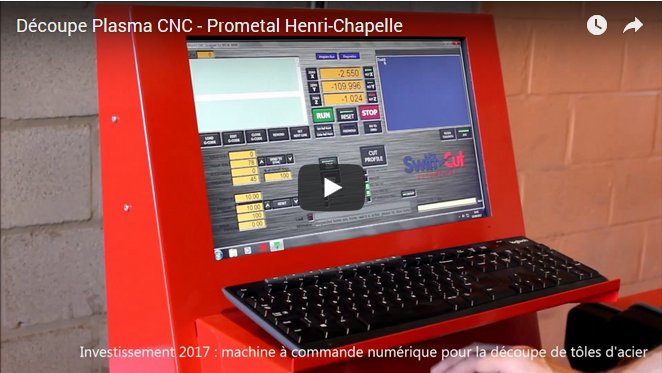 Découpe CNC plasma à Henri-Chapelle par la société de construction métallique ProMetal