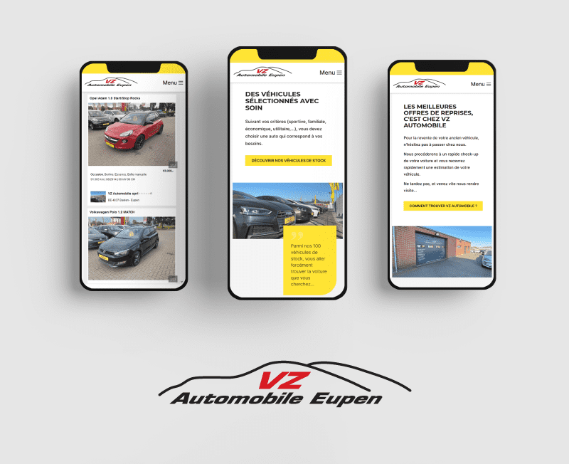 Le site de VZ Automobile est responsive